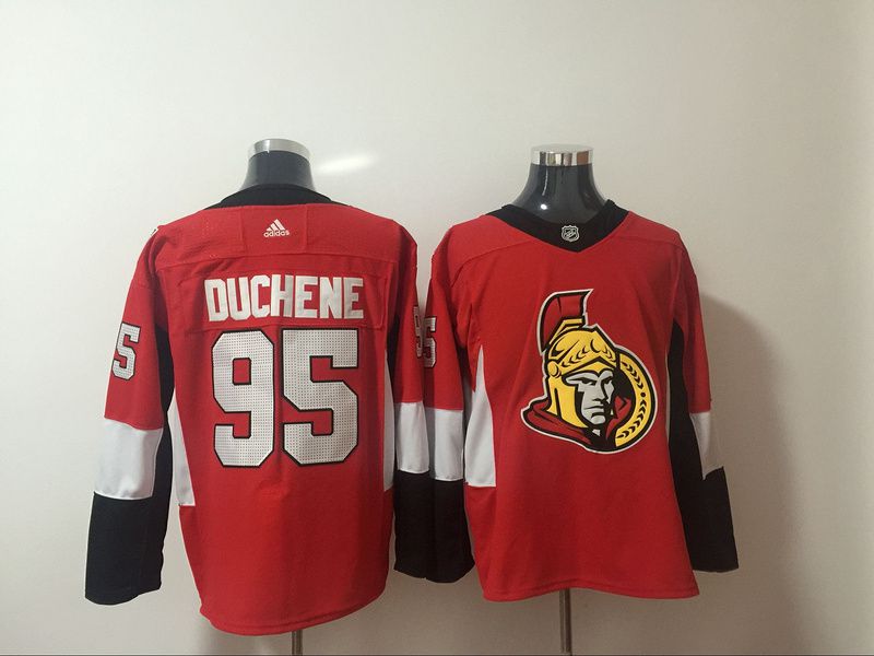 Men Ottawa Senators 95 Duchene Red Hockey Stitched Adidas NHL Jerseys
